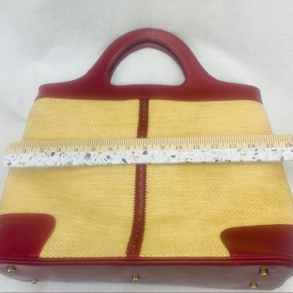 Rafe New York Tote Satchel Bag - Red Tan 16" X 11" - Picture 16 of 16
